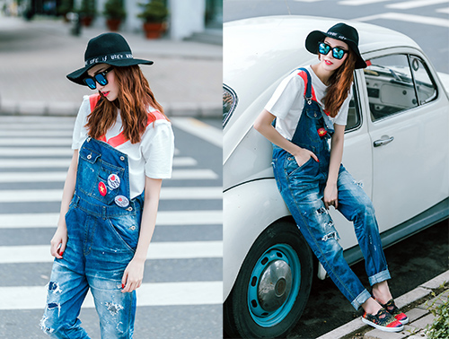 Thích thú với thời trang jeans tươi trẻ của Khánh My - 3
