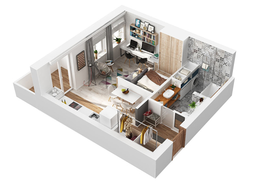 Khéo co nhà 40m2 chật mà thật phong cách - 1