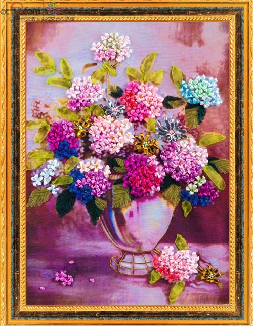 Tranh thêu ruy-băng hút hồn chị em: cực nhanh mà siêu đẹp - 4