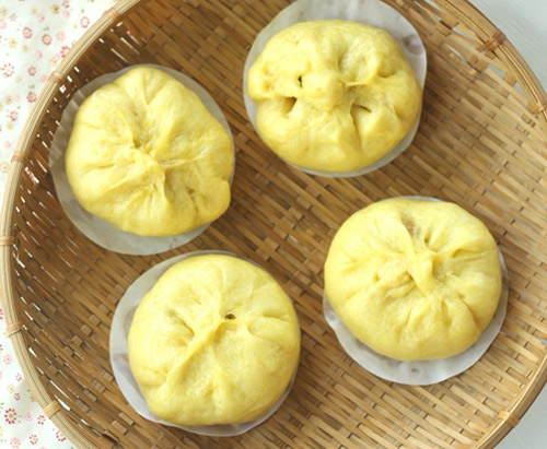 Bánh bao bí đỏ nhân thịt gà cho bữa sáng - 5