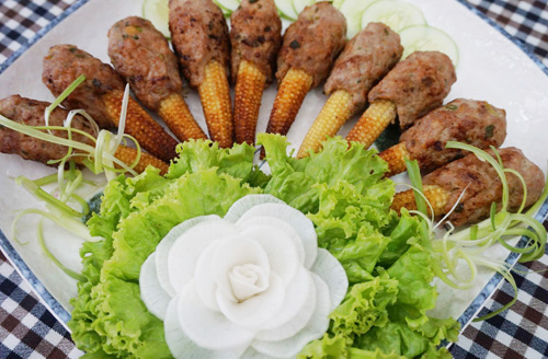 Chả tôm thịt bọc ngô bao tử chiên - 6