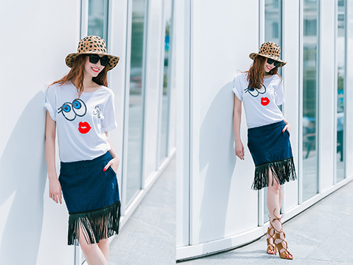 Thích thú với thời trang jeans tươi trẻ của Khánh My - 9