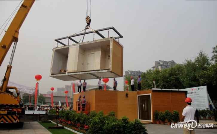 Choáng váng biệt thự hai tầng xây trong 3 tiếng tại Trung Quốc - 5