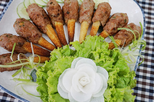 Chả tôm thịt bọc ngô bao tử chiên - 8