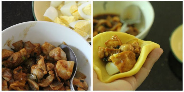 Bánh bao bí đỏ nhân thịt gà cho bữa sáng - 2