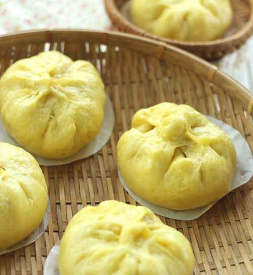 Bánh bao bí đỏ nhân thịt gà cho bữa sáng - 6