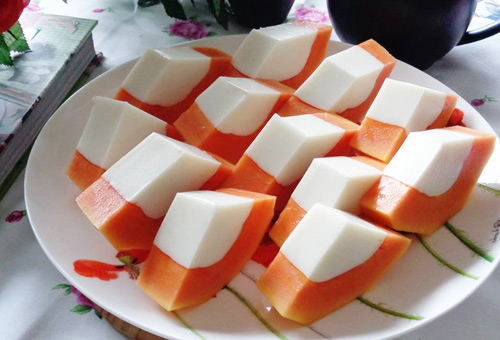 Thơm mát, giải khát với thạch sữa dừa đu đủ - 7