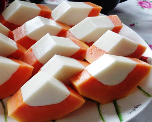 Thơm mát, giải khát với thạch sữa dừa đu đủ - 9