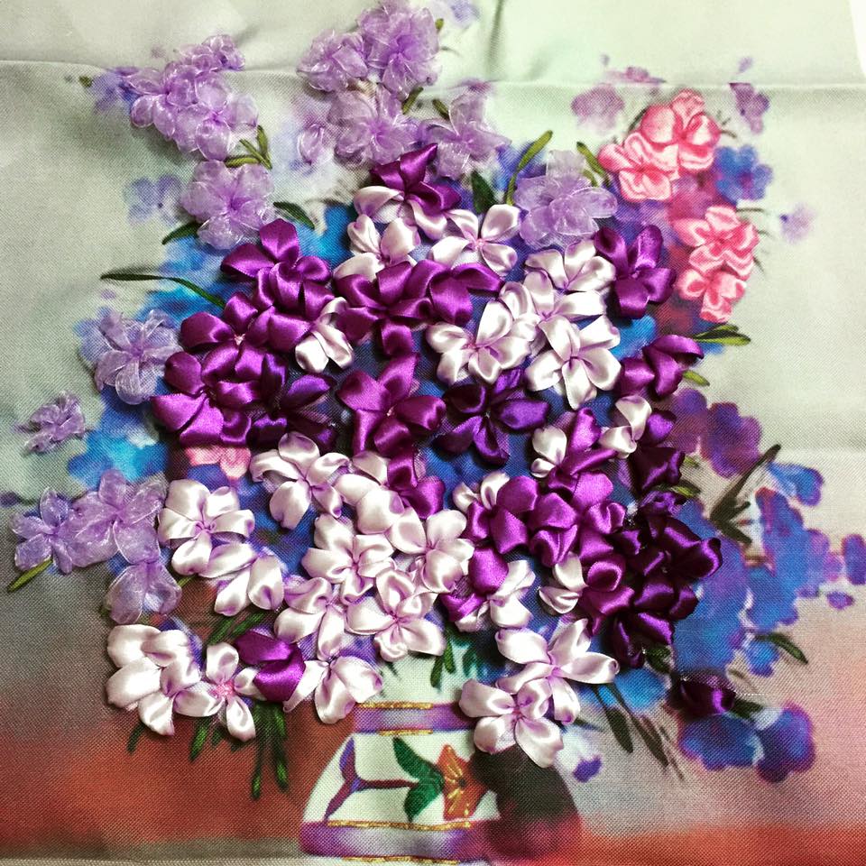 Tranh thêu ruy-băng hút hồn chị em: cực nhanh mà siêu đẹp - 10